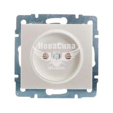 LEZARD RAIN Розетка одинарна б/з ПБТ, перлинно-білий перламутр, (без рамки)