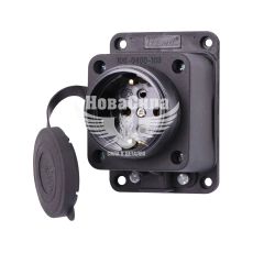 LEZARD Розетка зовнішньої установки одинарна з заглушкою (каучук)