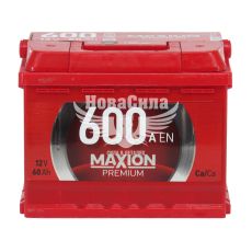 АКБ 60-А/Ч (Maxion) Premium (R+) 600A обсл. з пробк. (242х175х190мм.)