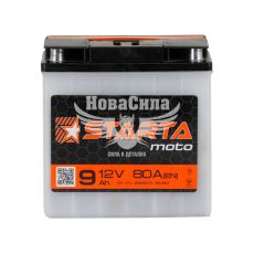 АКБ мото кислотний 12V 9-А/Ч R+ (Starta) (80A круг. клема)