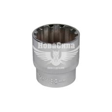 Головка торцева низька дванадцятигранна Spline 1/2 32мм. (Yato) хром