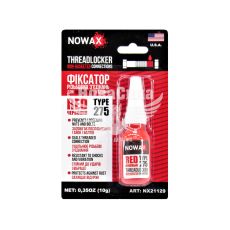 Герметик фіксатор різьби (Nowax) 275 червоний 10мл.