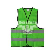 Жилет сигнальний (Zollex) зелений, щільність тканини 60 (аварійка отражаюча)
