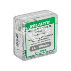Запобіжники циліндричні (Belauto) уп. 100шт. (8А)