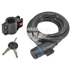 Замок велосипедний (Greys) трос 12x1500мм на ключ