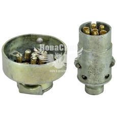 З'єднувач причепа 12V кт. розетка+штекер метал. (Вінниця) (папа+мама)