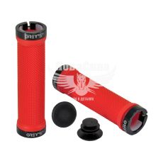 Гріпси на кермо велосипеда (Greys) гумові, затискачі 2 шт, довжина 130 мм, червоні