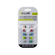 Запобіжники плоскі міні (Solar) кт. 10шт. сплав цинку (5-30А)