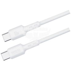 Кабель для зарядки моб. телеф. Type-C to Type-C (Brevia) 1м. білий 60W, Box
