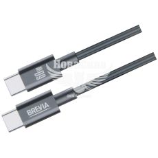 Кабель для зарядки моб. телеф. Type-C to Type-C (Brevia) 1м. чорний, 60W, Box (55100)