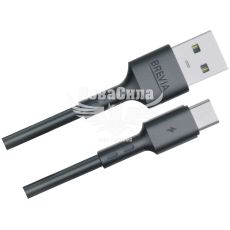 Кабель для зарядки моб. телеф. USB-A to MicroUSB (Brevia) 1м. чорний, Box