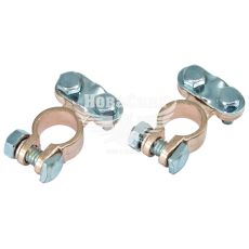 Клеммы для аккумулятора (CarLife) легковой, цинк с медным покрытием