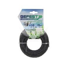 Косильна струна (Gefest) квадрат двухкомпонентный крученый армированный 3,0мм. 15м. Леска