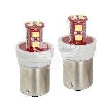 Лампочка 1-но конт. груша біла LED SMD 12V 12-діодів RY10W BAU15s (Futura) (к-т.-2шт.)