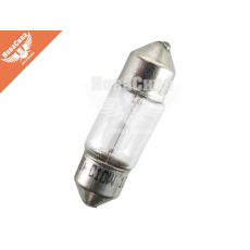 Лампочка 2-ох цокольна C10W біла 12V-10Вт SV8.5-8 31мм. (Brevia) (упак.-10шт.)