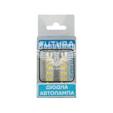 Лампочка 2-ох цокольна LED T11_C10W SMD біла 12-діодів 12V-1,7Вт SV8.5-8 41мм. (Futura) (к-т.-2шт.)