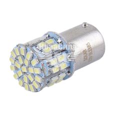 Лампочка 1-но конт. груша біла LED SMD 12V 50-діодів S25 BA15s (Solar) (к-т.-2шт.)