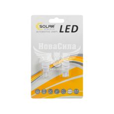Лампочка без цоколя LED T10_W5W COB біла 1-діод 12V W2.1x9.5d (Solar) (к-т. 2шт.)