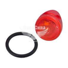 Фонарь велосипедный (Greys) зад. LED 0,5W, влагозащ, 2XCR2032, 3 реж. крепл.