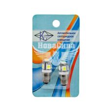 Лампочка з цоколем T8 LED SMD біла 12V-4Вт 5-вел. BA9s (КНР)