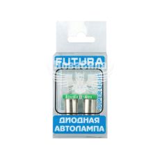 Лампочка з цоколем LED T4W SMD зелена 6-діодів 24V-0,7Вт BA9s (Futura) (к-т.-2шт.)