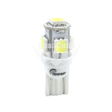 Лампочка без цоколя LED T10_W5W SMD біла 5-діодів 12V W2.1x9.5d (Tempest) (упак.-10шт.)