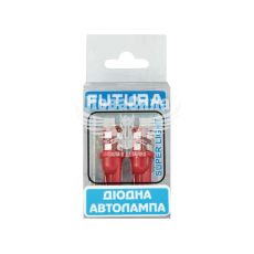 Лампочка без цоколя LED T10_W5W SMD червона 12-діодів 12V W2.1x9.5d (Futura) (к-т. 2шт.)