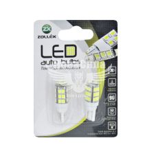 Лампочка без цоколя LED T10_W5W SMD біла 28-діодів 12V W2.1x9.5d (Zollex) (к-т.-2шт.)