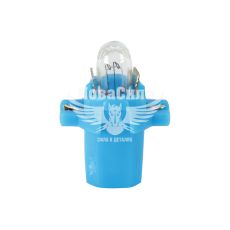 Лампочка без цоколя семечка W1.2W синя 12V-1,2Вт B8.3d (Zollex) (з патроном) (упак.-10шт.)