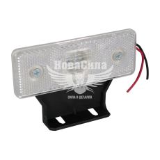 Ліхтар габаритний універсальний (Carmos) прямокутник 110х45мм. білий з кронштейном (LED)