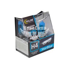 Лампочка галогенна H4 P43t 12V-60/55Вт (Solar) 4200K (Star Blue) (кт. 2шт)