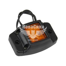 Ліхтар габаритний універсальний (HICO) жовтий квадратний (на резиновій підставці)