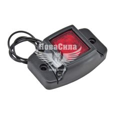 Ліхтар габаритний універсальний (HICO) червоний квадратний (на резиновій підставці)