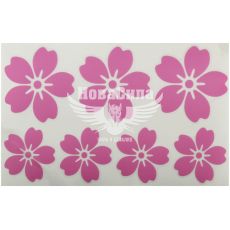Наклейка Квітки рожеві 7,5х7 3шт, 5,5х5 4шт.
