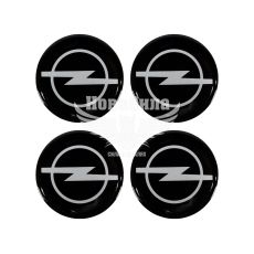 Наклейка Opel на ковпаки (силікон) чорна діам. 7