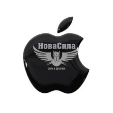 Наклейка Айфон (силикон черная) 4.7х4,1