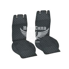 Накидки на сидіння (Polytep) алькантара перед. біла нитка (к-т.-2шт.)