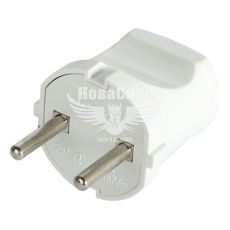 E.NEXT Вилка электрическая e.plug.001.10, без заземления,10А белая