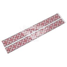 Наклейка UA (вишиванка) червона 100х10