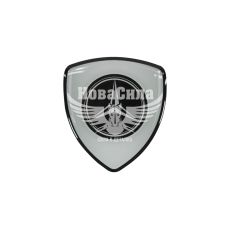 Наклейка логотип Mercedes в форме щита (силикон) 6х5,3