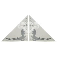 Наклейка Кутова (скла бокового) (Русалка) (срібн.) 31х31