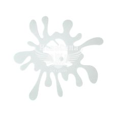 Наклейка Клякса Skoda (белая) 12х11