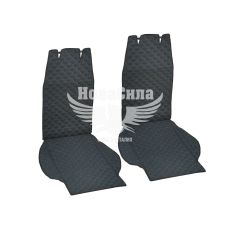 Накидки на сидіння (Polytep) алькантара перед. синя нитка (к-т.-2шт.)