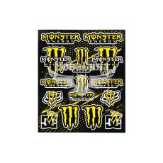Наклейка (планшет) для мото Monster кт.-16шт. 29х24,5 жовта