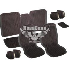 Накидки на сидіння (Beltex) преміум перед.+зад. Monte Carlo (к-т.-4шт.) чорно-червоні