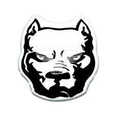 Наклейка Голова Пса (срібна) (силікон) 7.2х6.4