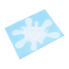 Наклейка Клякса (белая) 15х12,8