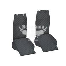 Накидки на сидіння (Polytep) алькантара перед. червона нитка (к-т.-2шт.)