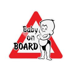 Наклейка с надписью Baby On Board 15,3х13,5