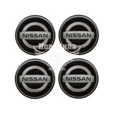 Наклейка Nissan на ковпаки (силікон) чорна діам. 5х5